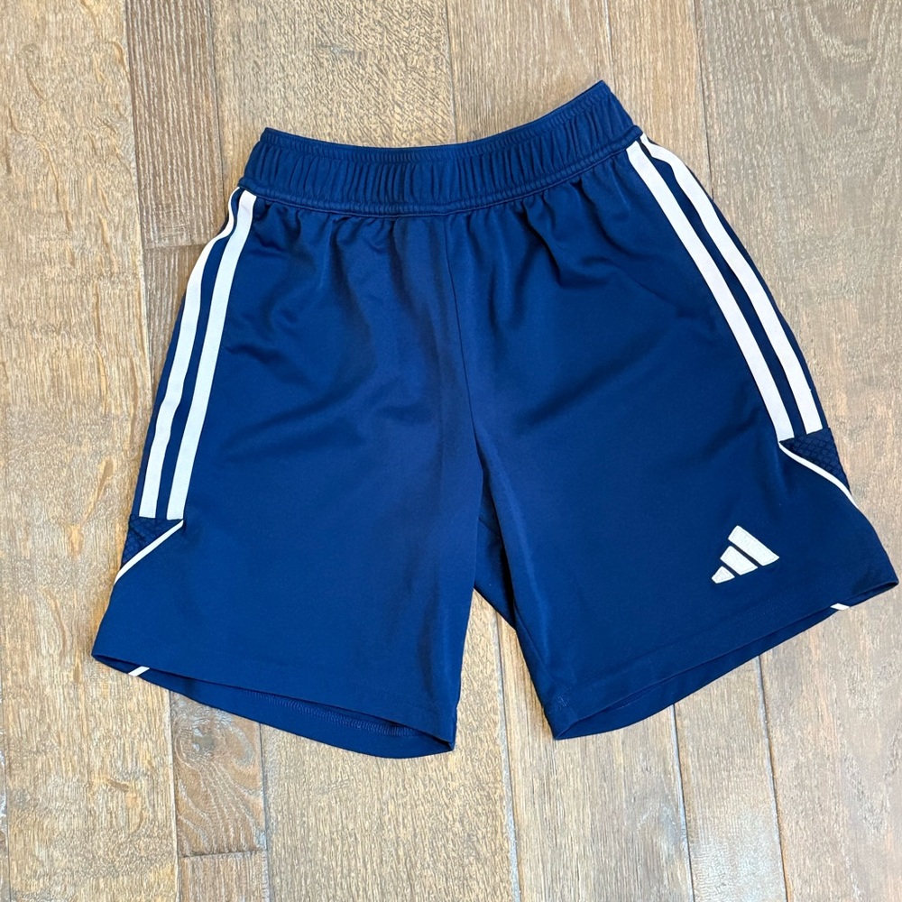 Adidas Dark Blue Shorts with White Accents
